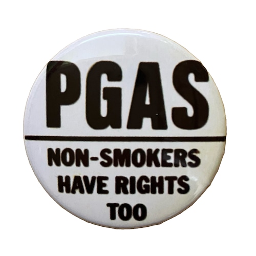 アメリカン 缶バッジ(PGAS NON-SMOKERS…)ビンテージ風