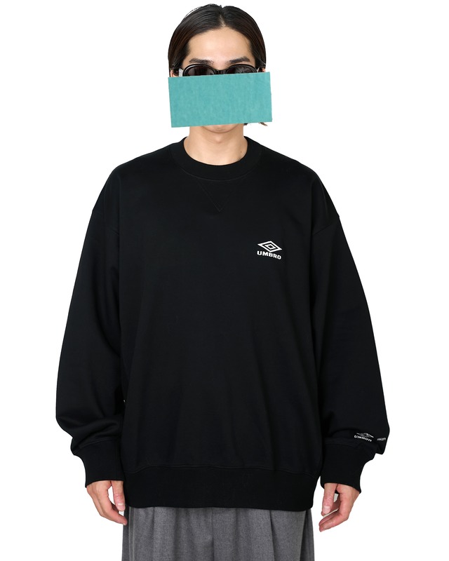 ssstein × UMBRO "HIGH GAUGE COTTON SWEAT LS〔BLACK〕"