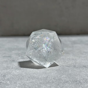 虹キラキラ◎ミナスジェライス産クリアクォーツ 正二十面体23◇ Clear Quartz ◇ 天然石・鉱物・パワーストーン