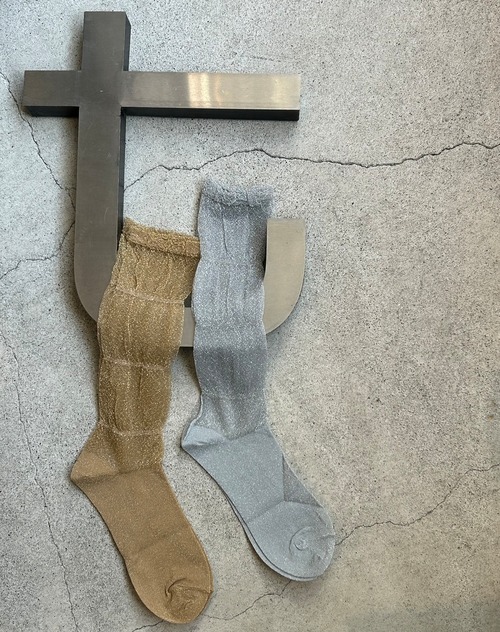 FAKUI  glitter shirring socks