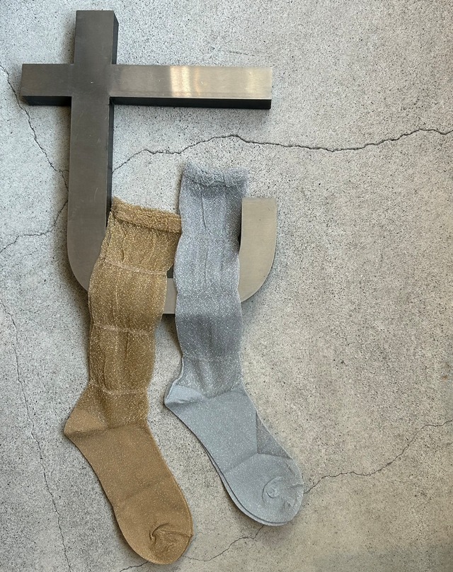 FAKUI  glitter shirring socks