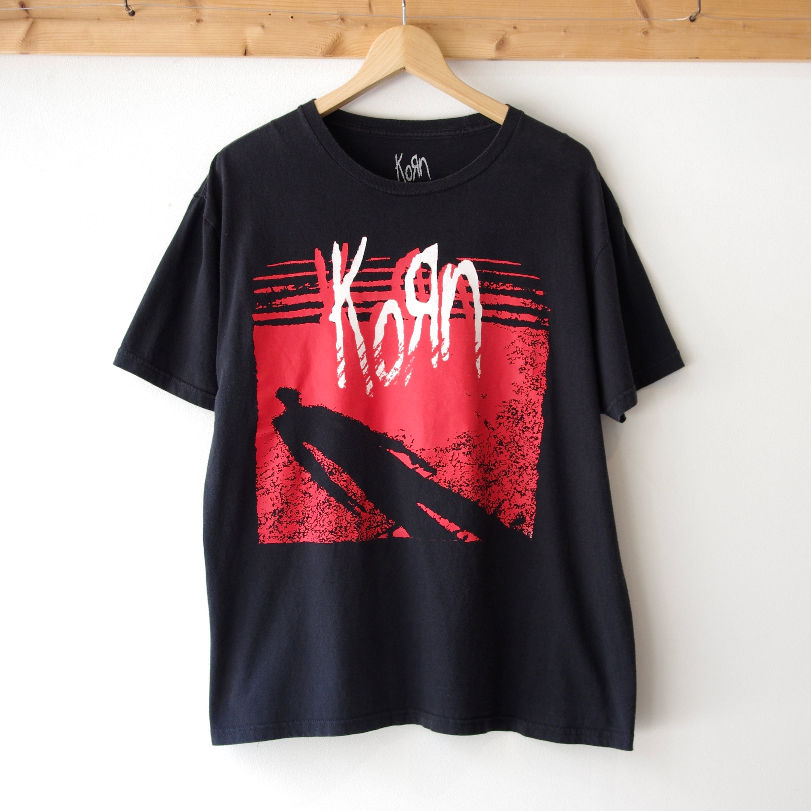 KORN バンドTシャツ メンズL ブラック メタル ロック コーン 古着
