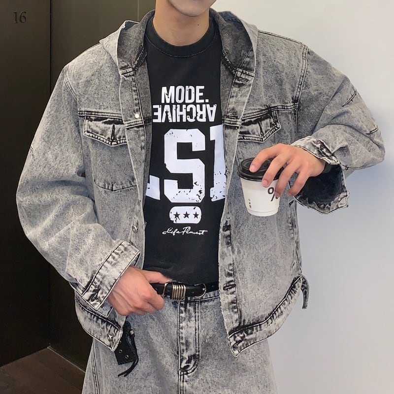 フーディーデニムジャケット C10392