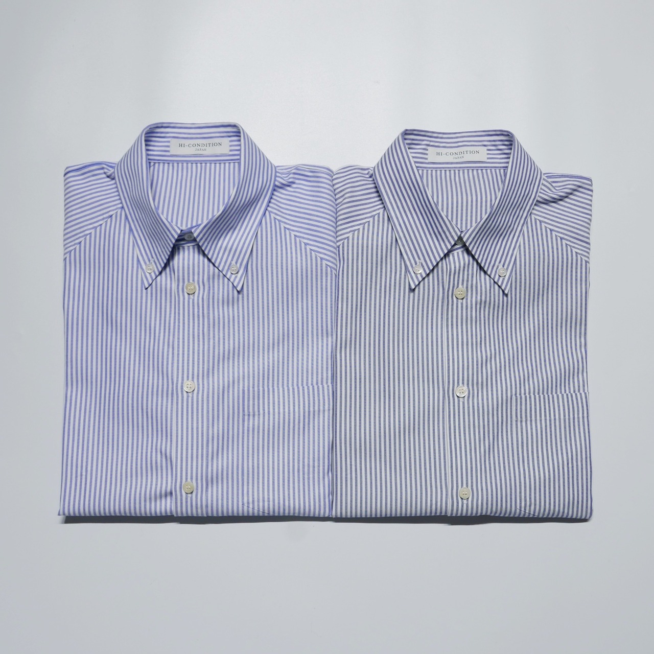 ( BLUE ) RAGLAN SLEEVE OXFORD STRIPE SHIRT