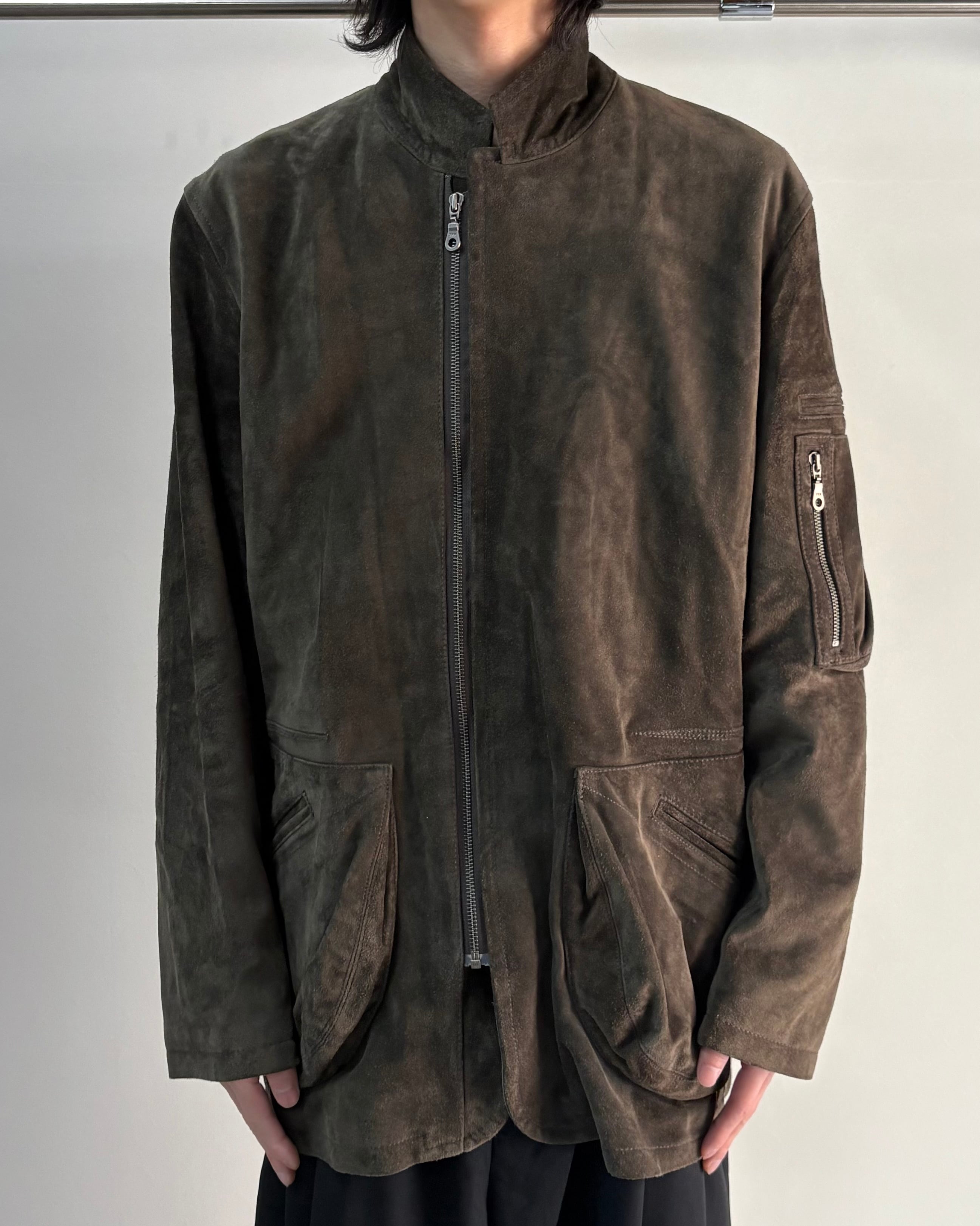 トップス marithe francois girbaud Zip Up Jacket MARITHE FRANCOIS GIRBAUD】zip up suede leather jacket | blendmarket