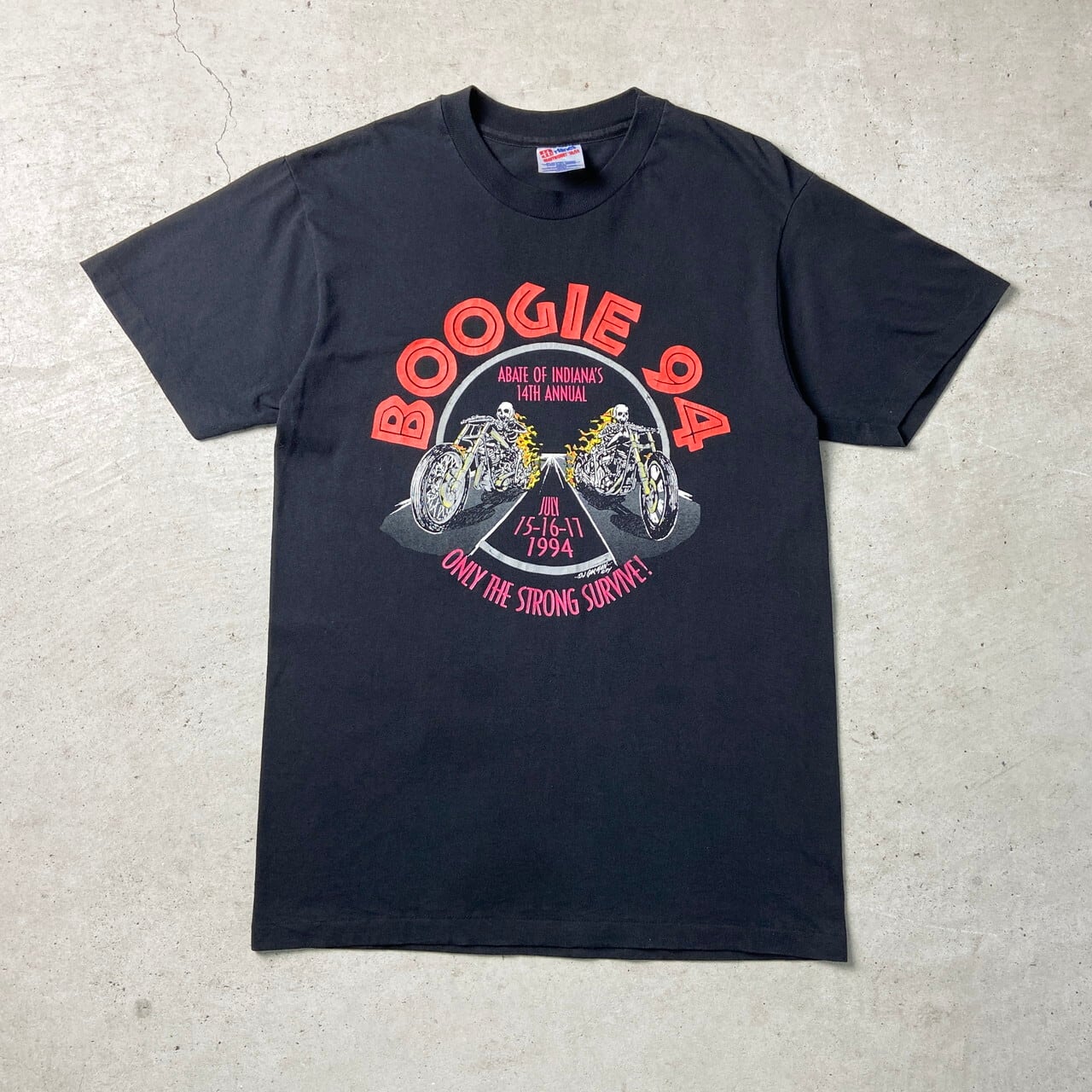 90s USA製 BRMC WILD ONE ウイング スカル 半袖 Tシャツ - トップス