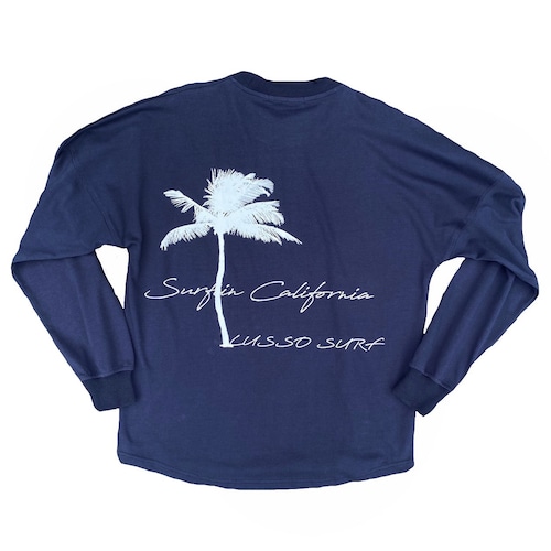 Palm tree Long sleeve Tee【Navy】