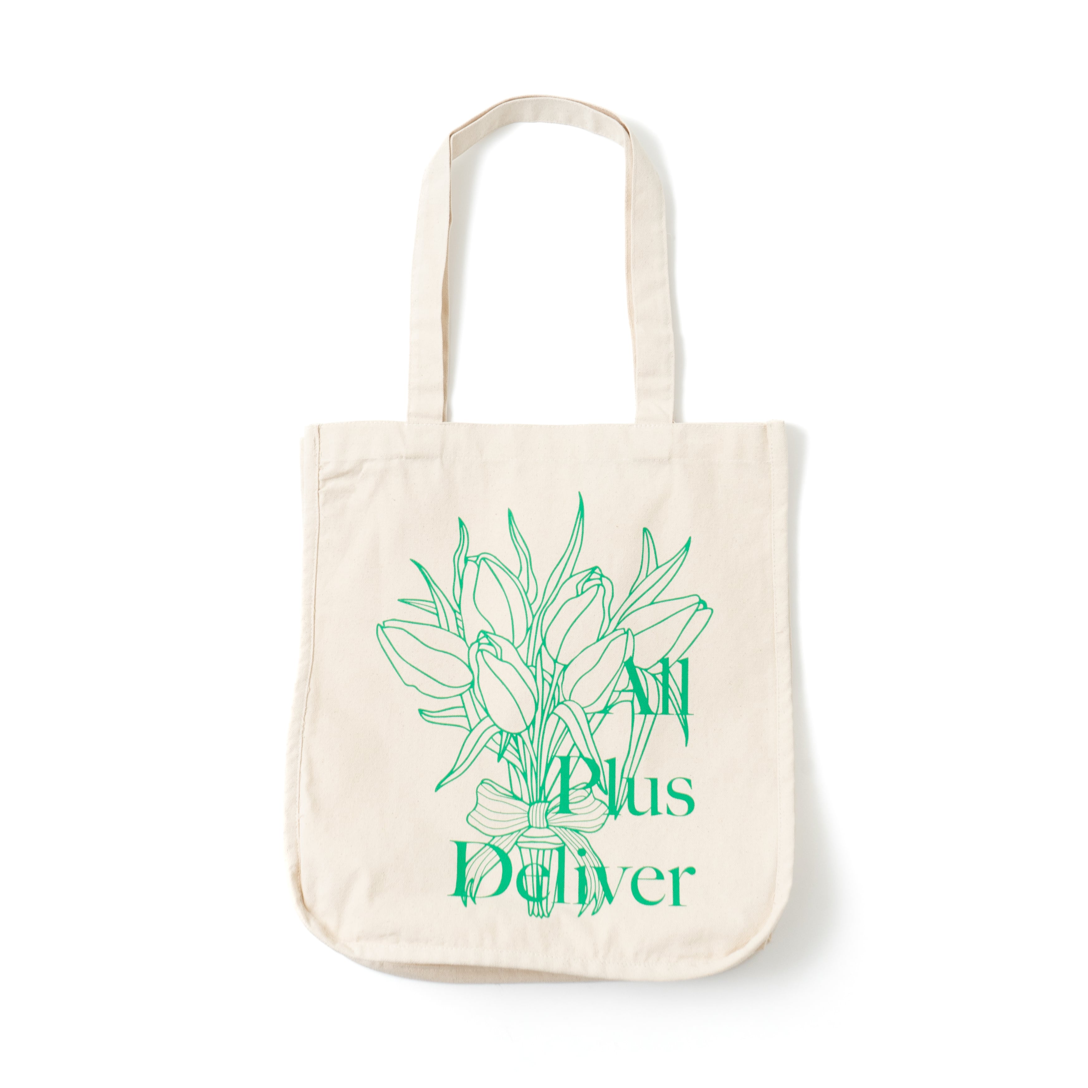 ALPSDR TULIP TOTE BAG / NATURAL × GREEN