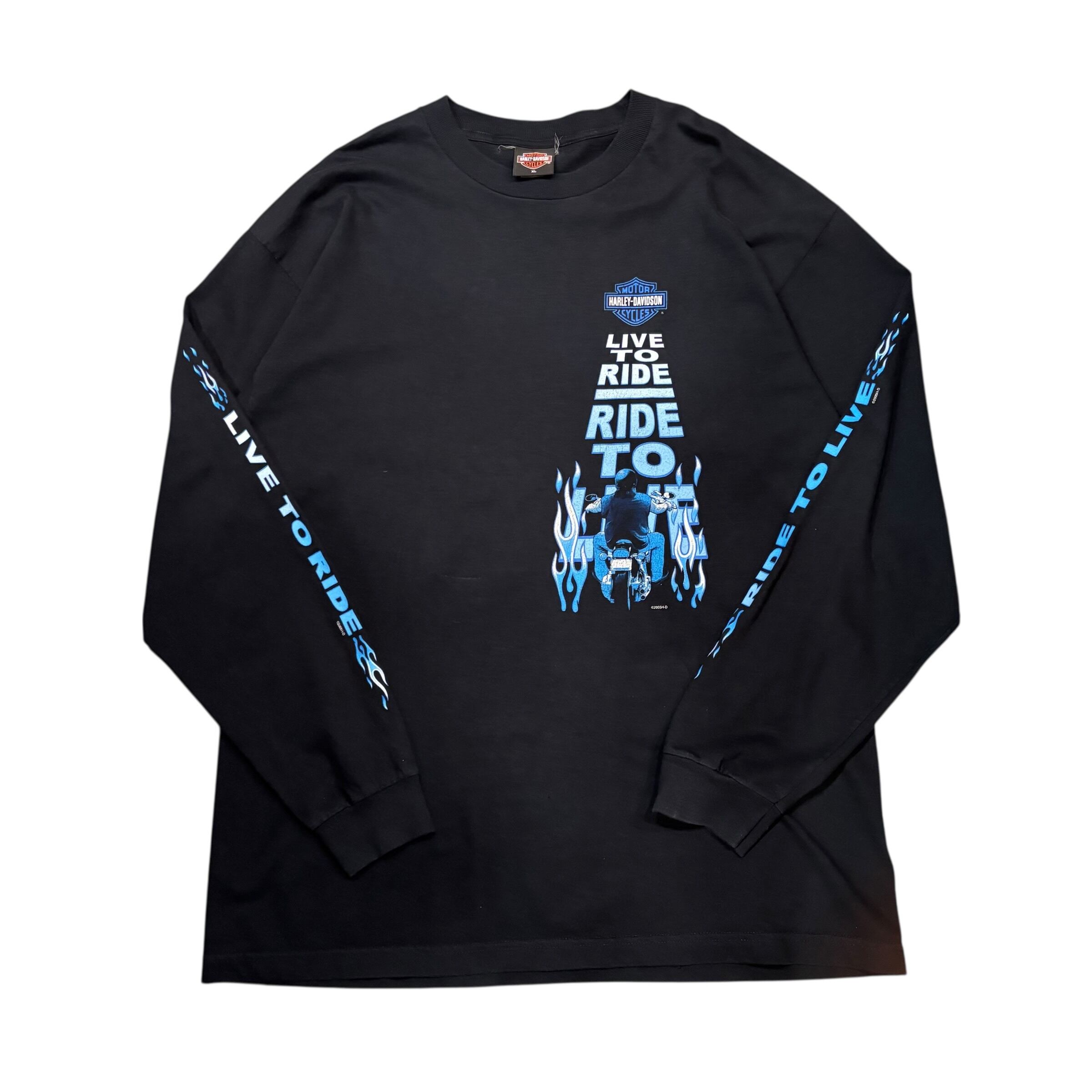 【古着】00's Harley-Davidson long sleeve T-shirt (Black)