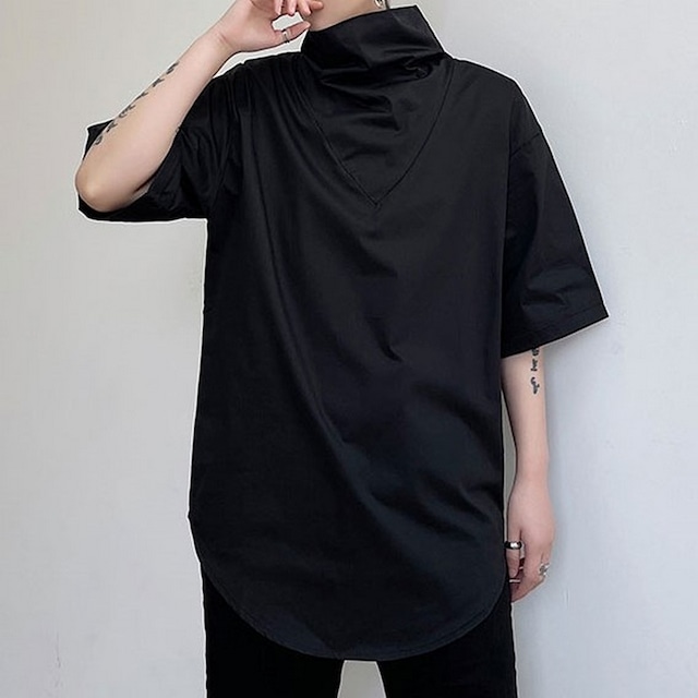 high neck niche design T-shirt（ハイネックニッチデザインTシャツ）-b471