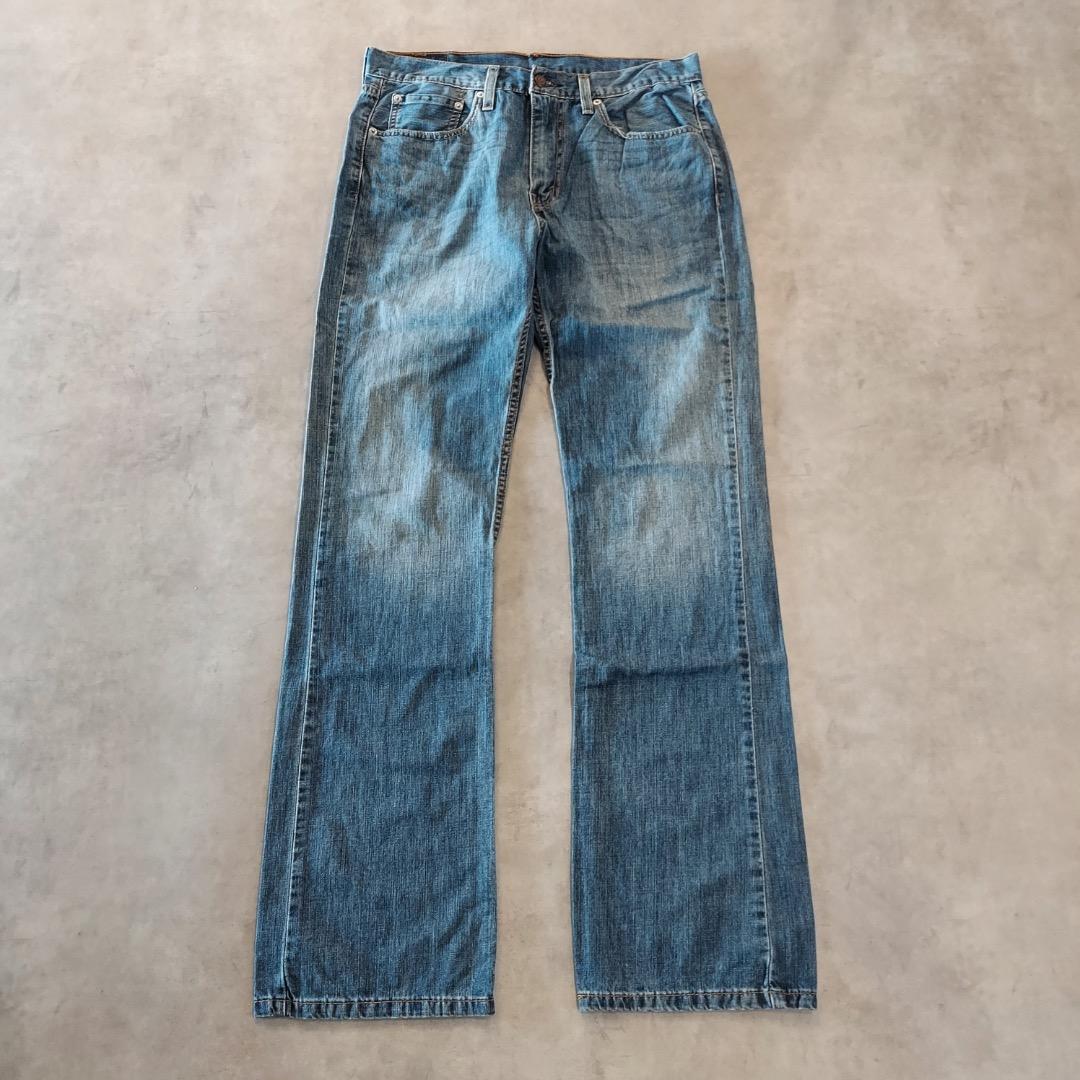 リーバイス527 Levis W32 フレア ブーツ 青 古着 ヒゲ 22204