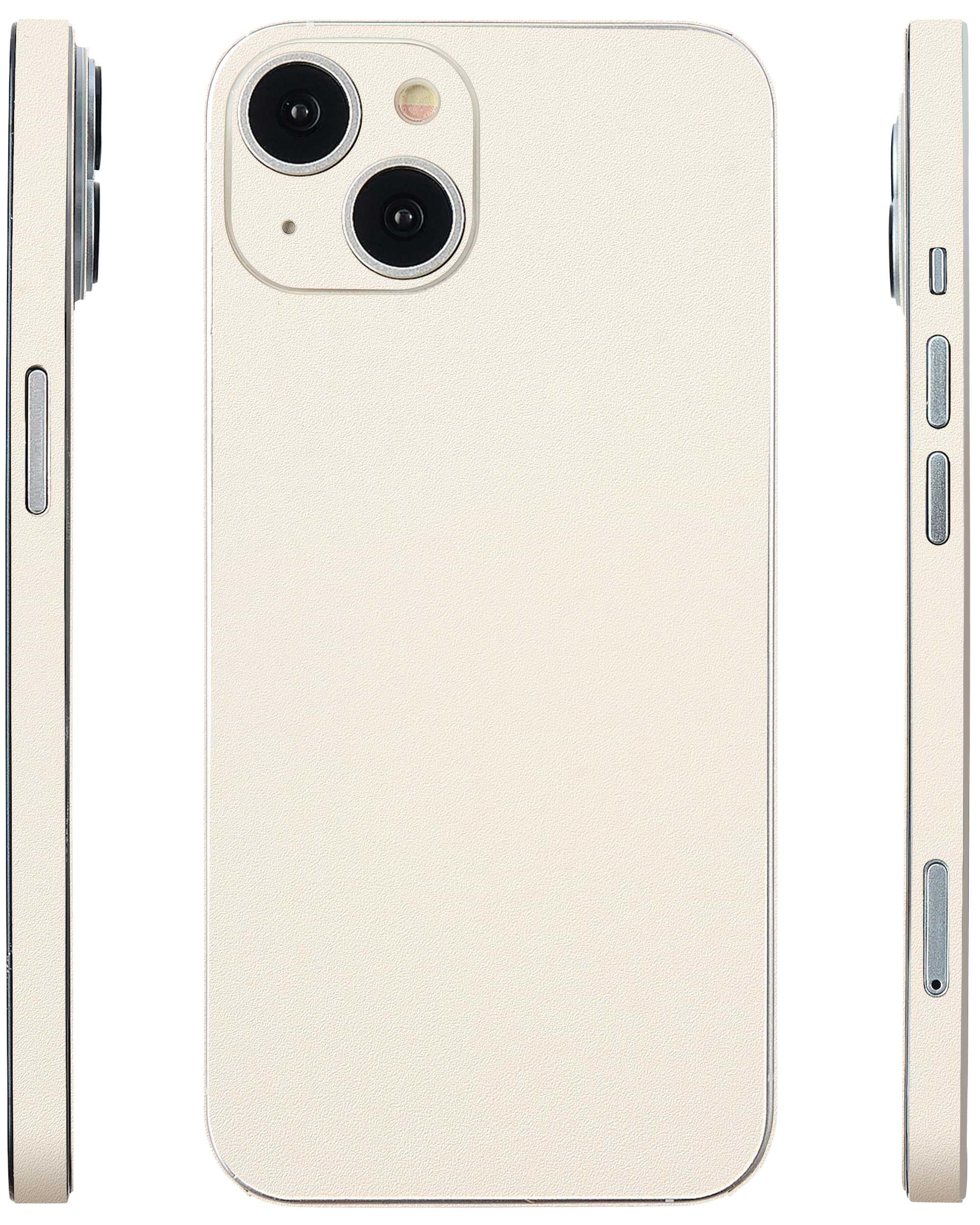 【在庫のみ】スキンシール iPhone 14 互換 くすみ 無地 シンプル 側面あり MILK TEA (3)
