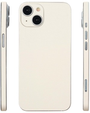 【在庫のみ】スキンシール iPhone 14 互換 くすみ 無地 シンプル 側面あり MILK TEA (3)