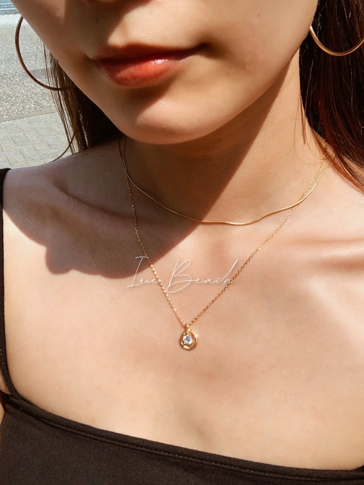 Teardrop zirconia necklace | IRIEBEACH