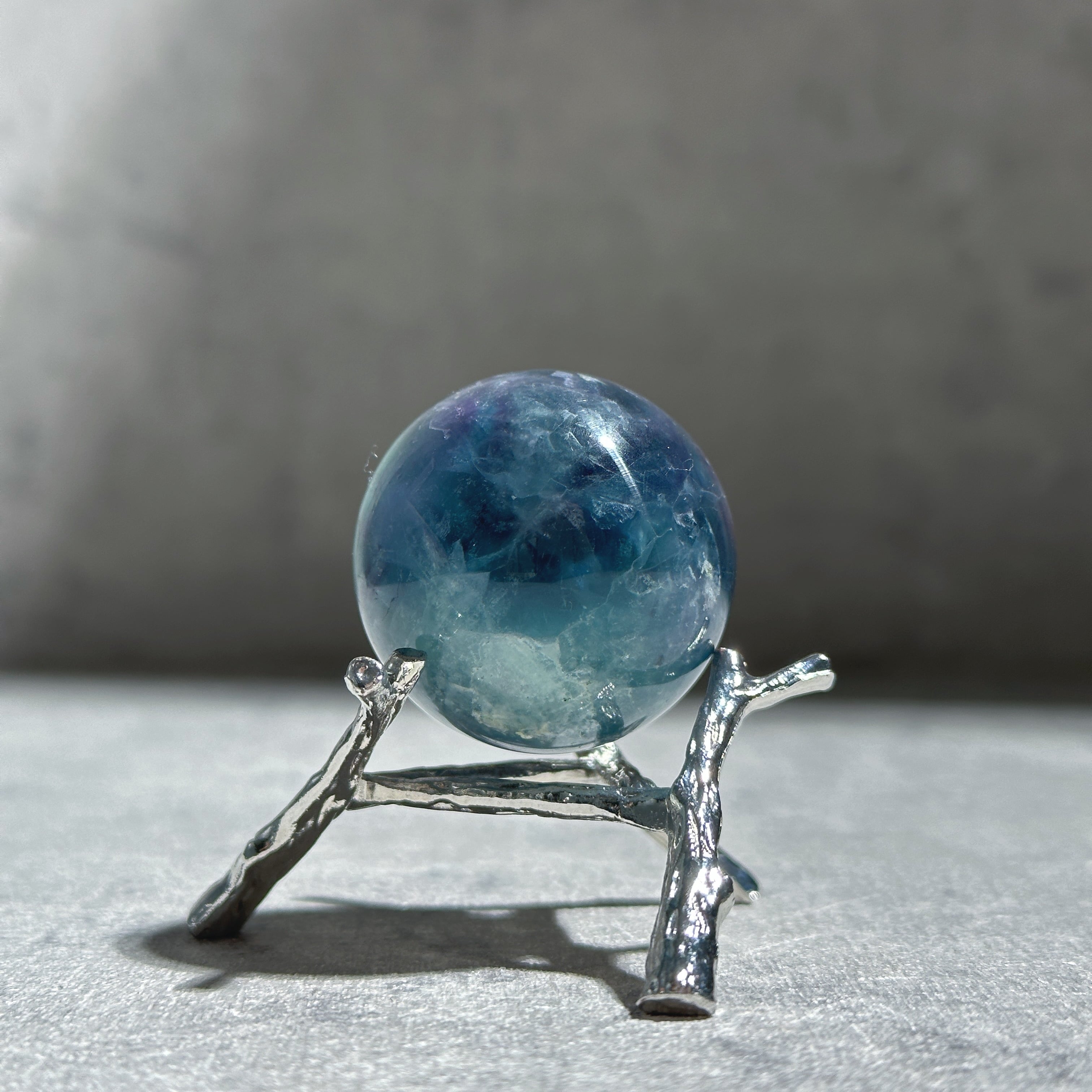 レインボーフローライト スフィア（丸玉）12◇Bicolor Fluorite Sphere