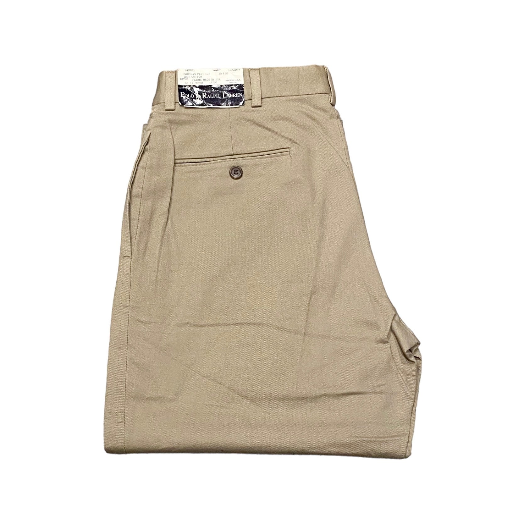 Deadstock 90's USA製 Polo Ralph Lauren 2Tuck Chino Pants W30 / ポロ・ラルフローレン  チノパンツ ポロチノ チノパン 古着 ヴィンテージ