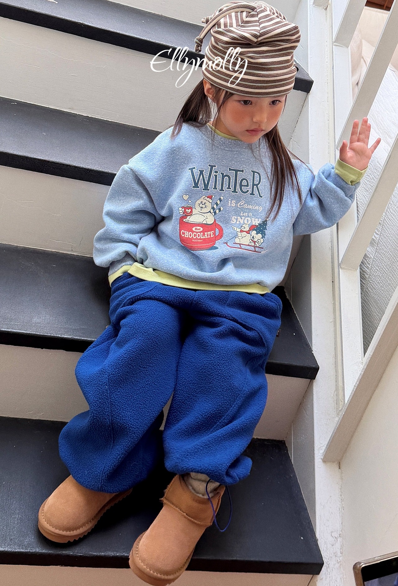 エリーモリー / ELLY MOLLY / ウィンタースノートレーナー / 韓国子供服 / キッズ / 26winter〖取寄〗*3~11号*