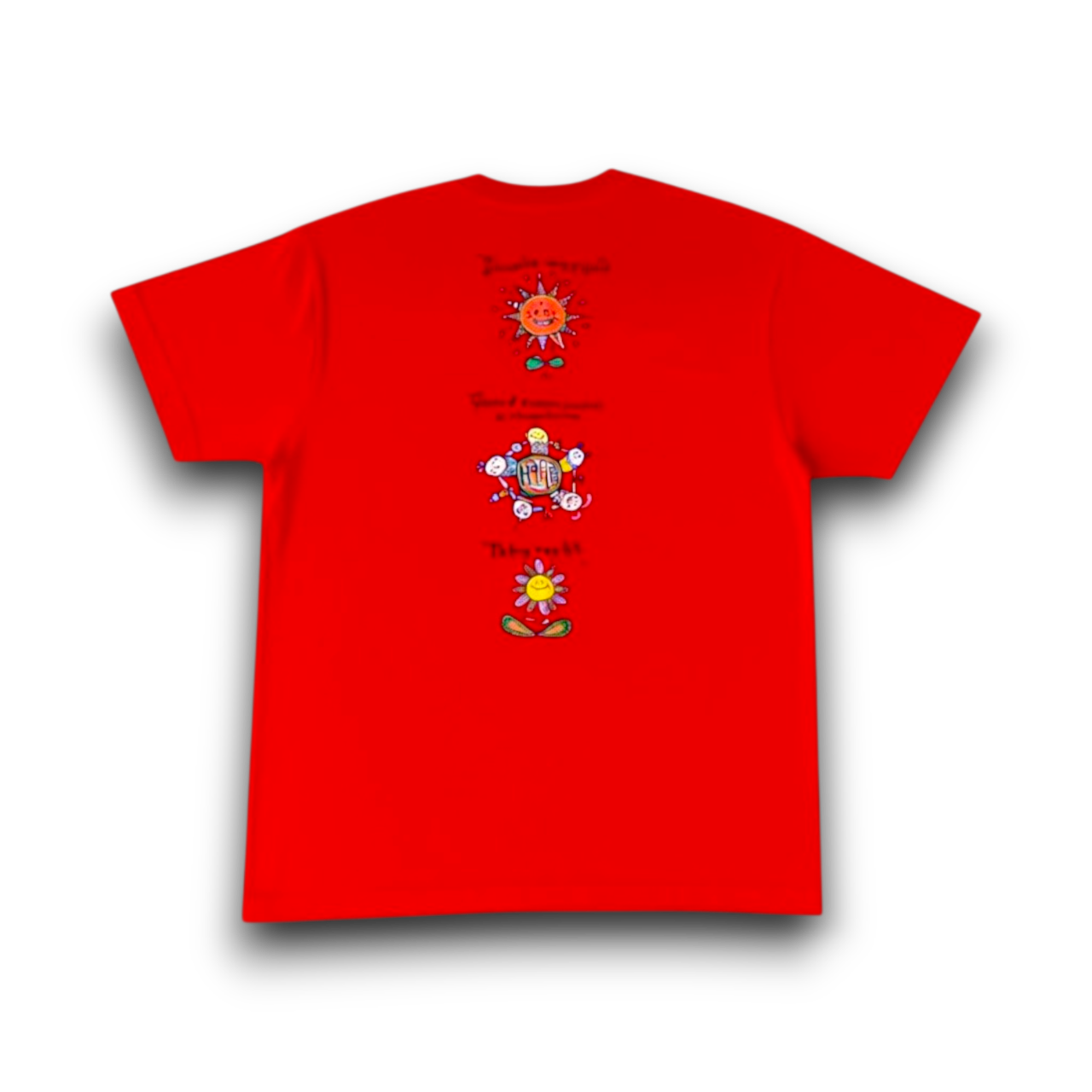 pipi オリジナルTシャツ 【レッド】スリーデザイン Lサイズ