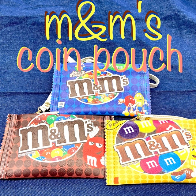 m&m's  パッケージ ポーチ  えむあんどえむず 持ち手ストラップ付き