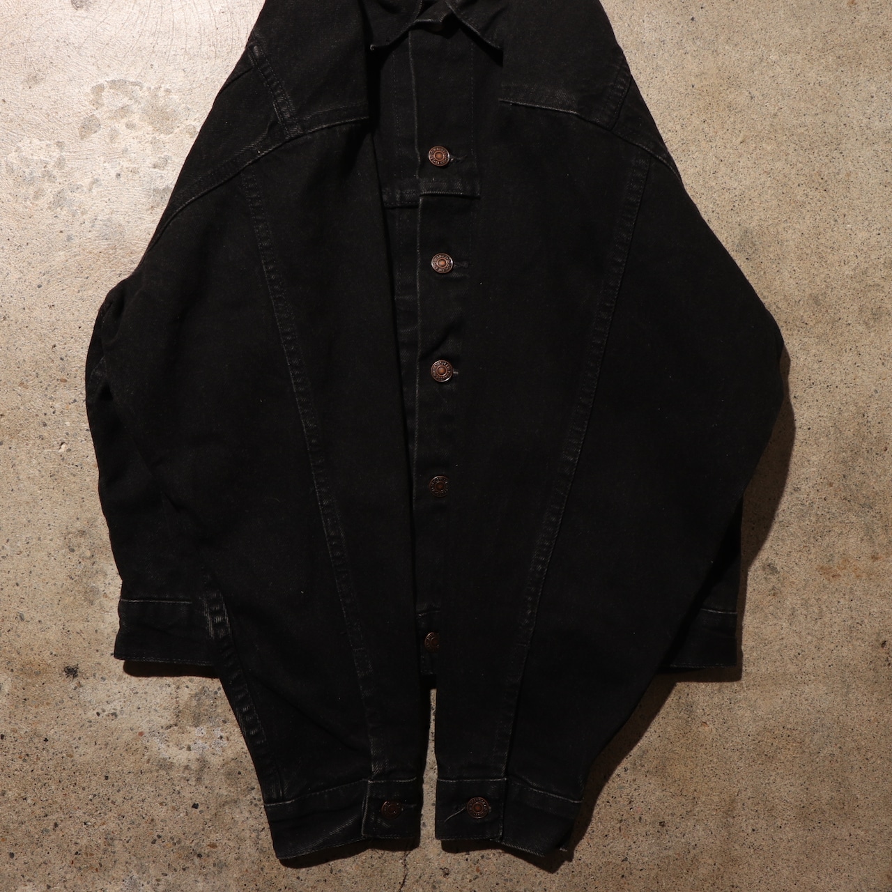 極美品 S 92年 米国製 70507 Levi's ブラックデニムジャケット リーバイス サルファー染め Gジャン トラッカージャケット