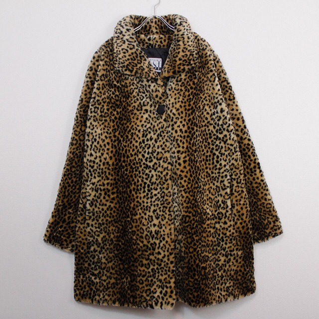 【act2】Fabulous Leopard Pattarn Vintage  Fur Coat