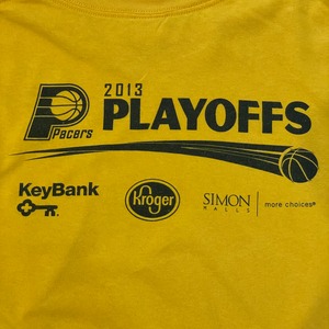 【anvil】NBA インディアナペイサーズ Pacers バスケ Tシャツ XL ビッグサイズ 企業ロゴ バックプリント us古着 アメリカ古着