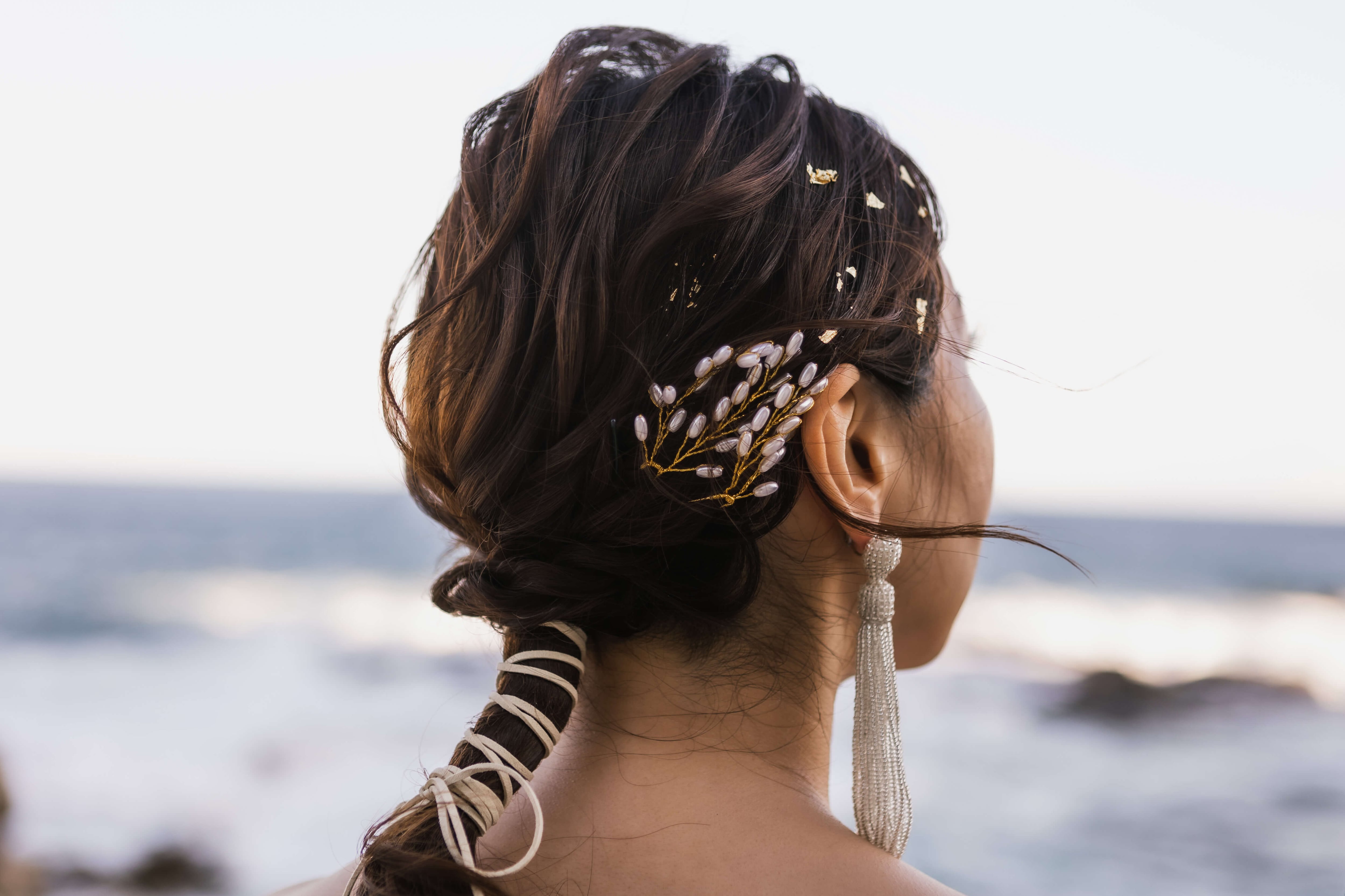 小枝ヘッドピース パール ゴールド (BC-H39)｜ウェディング