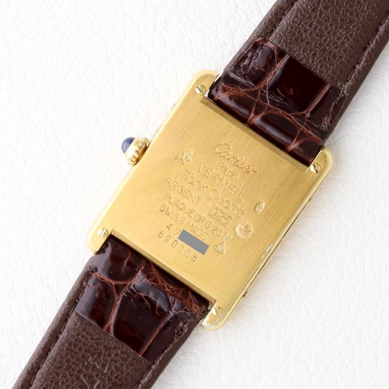 カルティエ マストタンク LM ストレートローマン ダイヤル