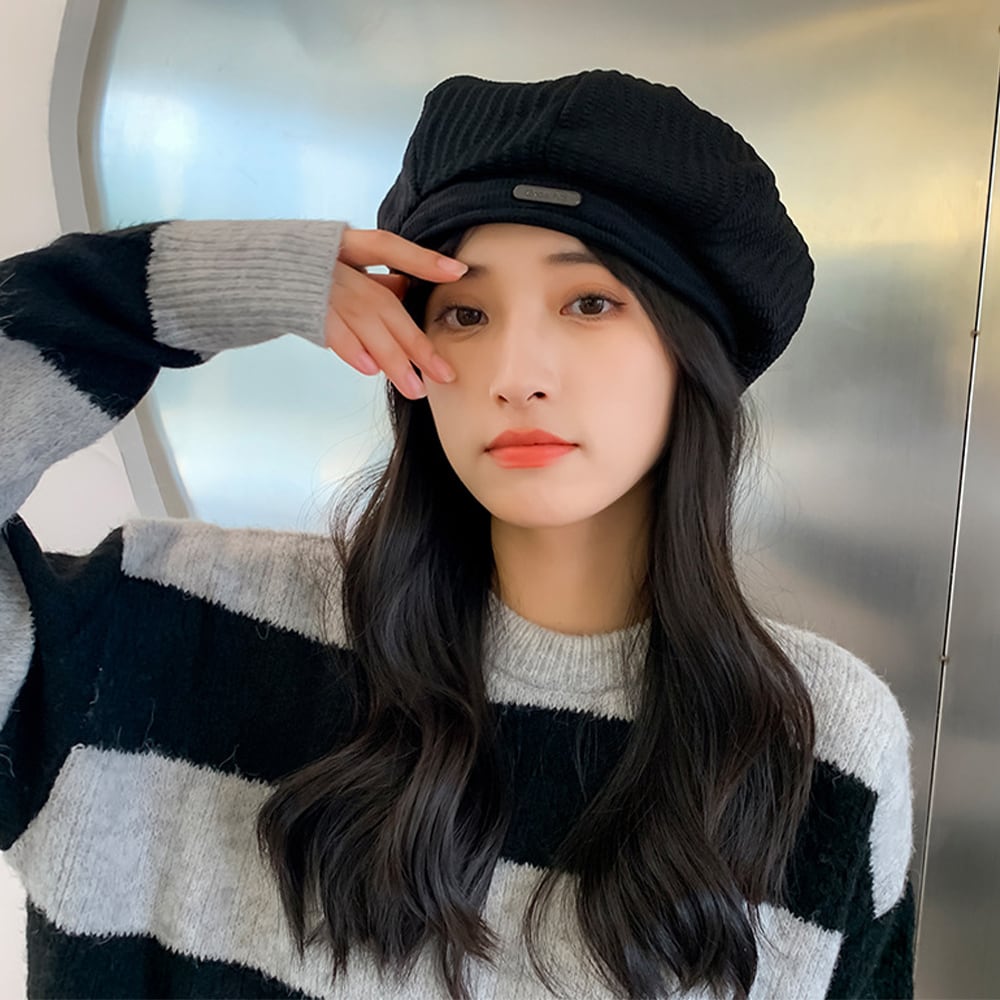 大人気 定番 ベレー帽 ブラック トレンド 韓国 帽子 メンズ レディース