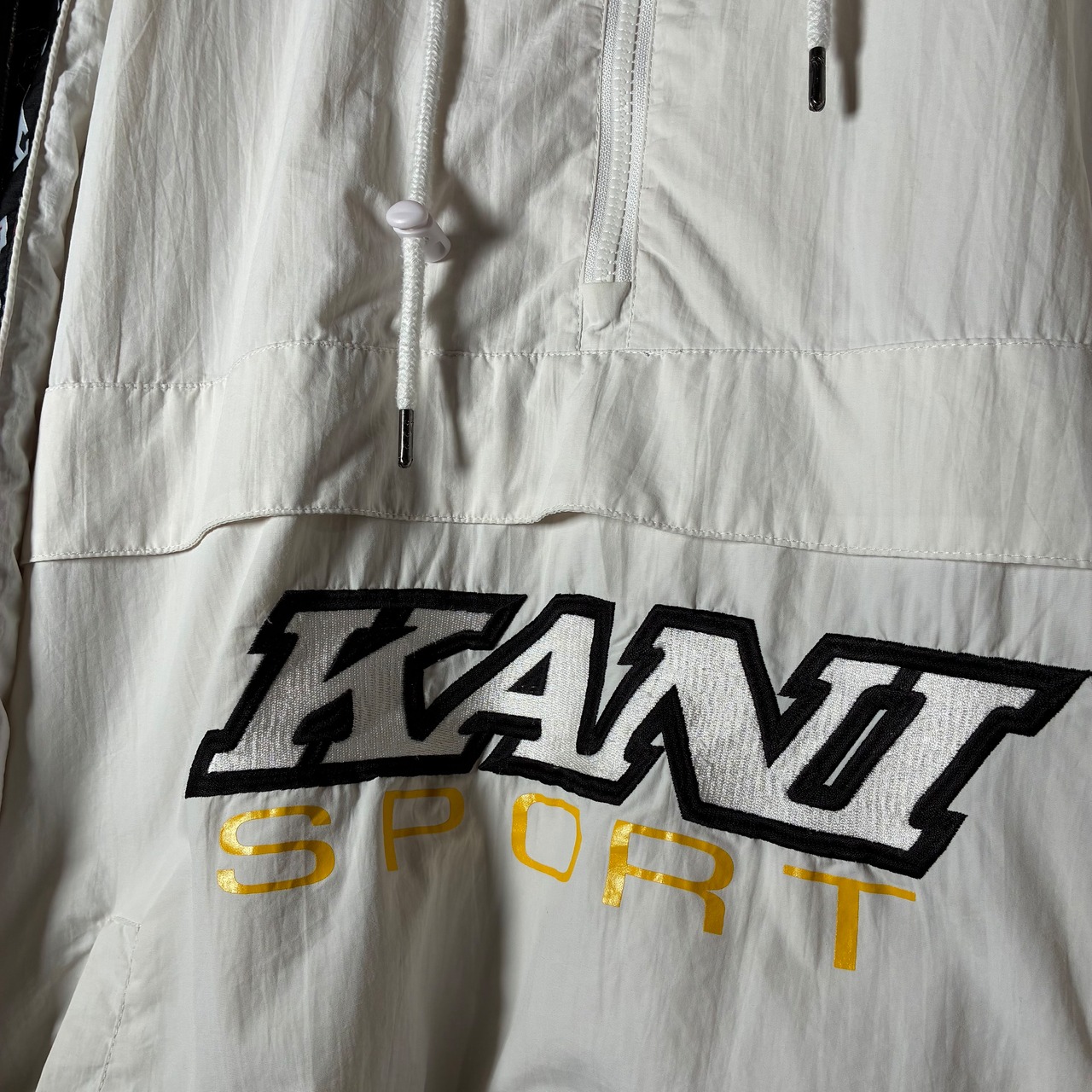 KARL KANI SPORT ナイロンアノラックパーカー　白　プルオーバー　カールカナイ