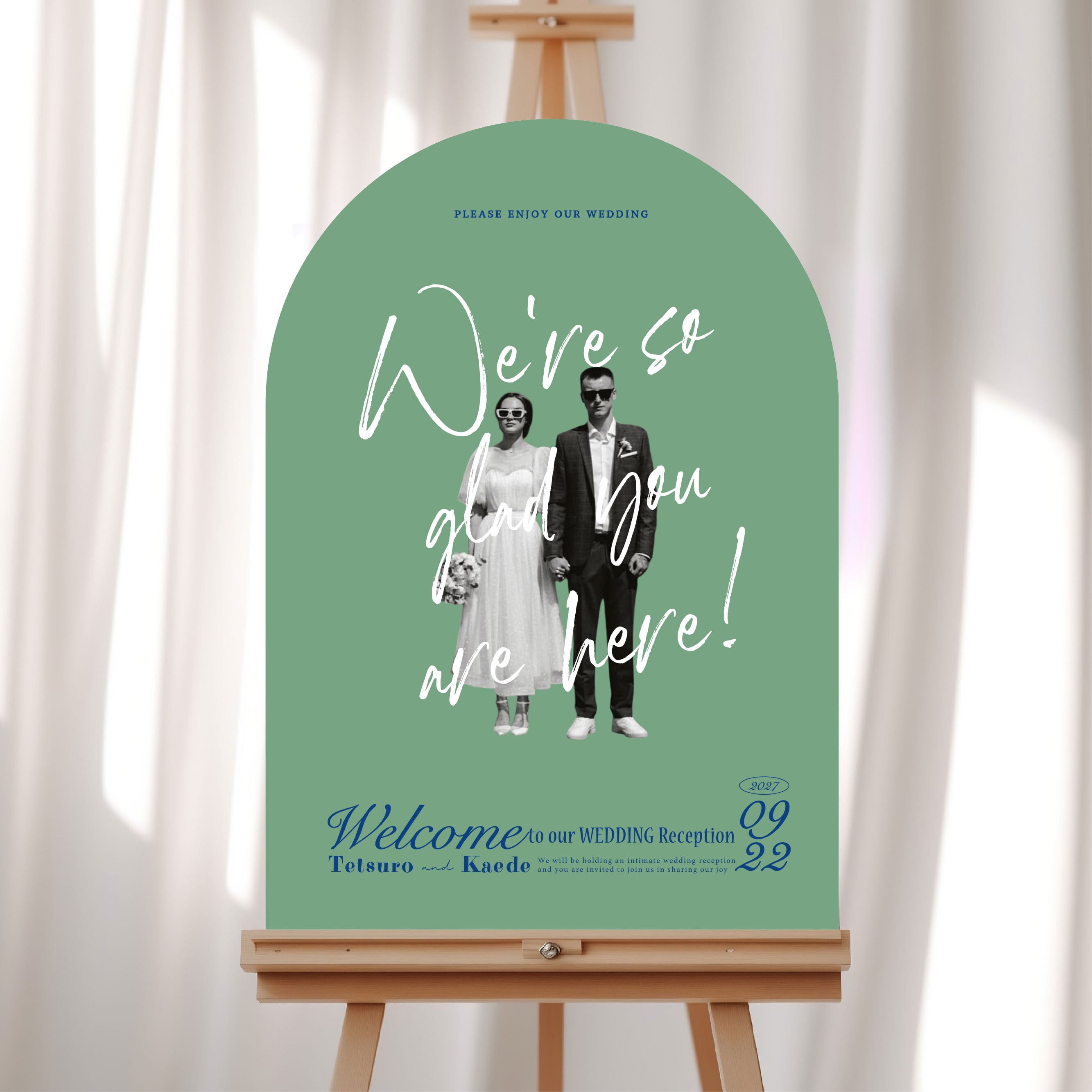 ウェルカムボード｜アーチ｜ウェーブ｜結婚式 #03 | HAPILY