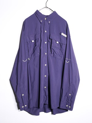 ”columbia” PFG purple color oversize fishing shirt
