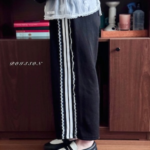 «予約»«ジュニアサイズあり»«poisson» サイドレースパンツ 2colors