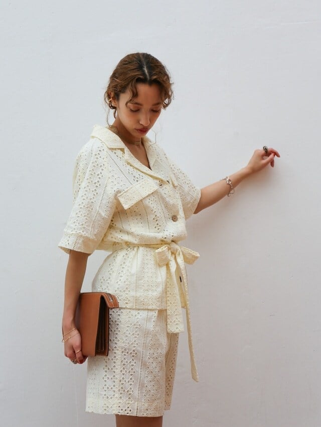 eyelet bermuda pants | Katrin TOKYO