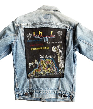 Vintage 80s re make denim jacket -LEVI'S / Led Zeppelin-