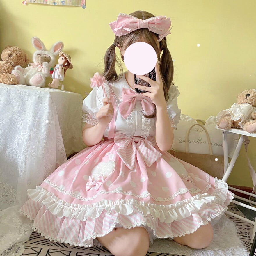 ゆめかわ ジャンパースカート ベビードール かわいい 双子コーデ