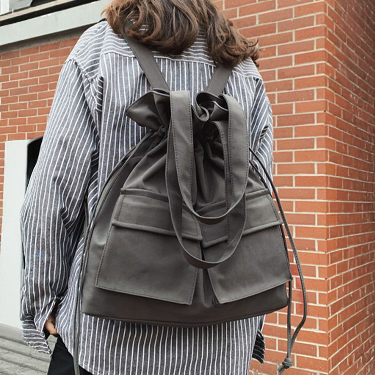 巾着 リュック レディース メンズ 韓国 ナイロン バッグ A4 大容量 軽量 通勤 通学 2way おしゃれ 大人 カジュアル トート リュックサック シンプル 大人可愛い 大人女子