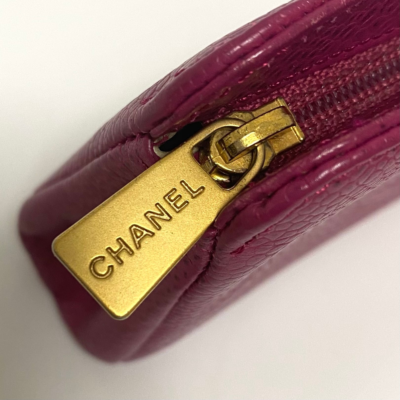 CHANEL シャネル キャビアスキン ココマーク ポーチセット  ピンクポーチ