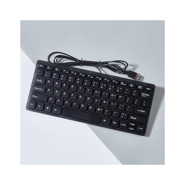 USB有線キーボード ミニ 英語配列 78キー 静音 小型 薄型 コンパクト