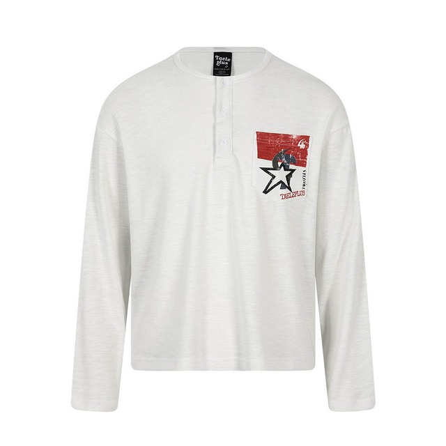 VINTAGE ストリート ヘンリーネック ロングTシャツ T2301