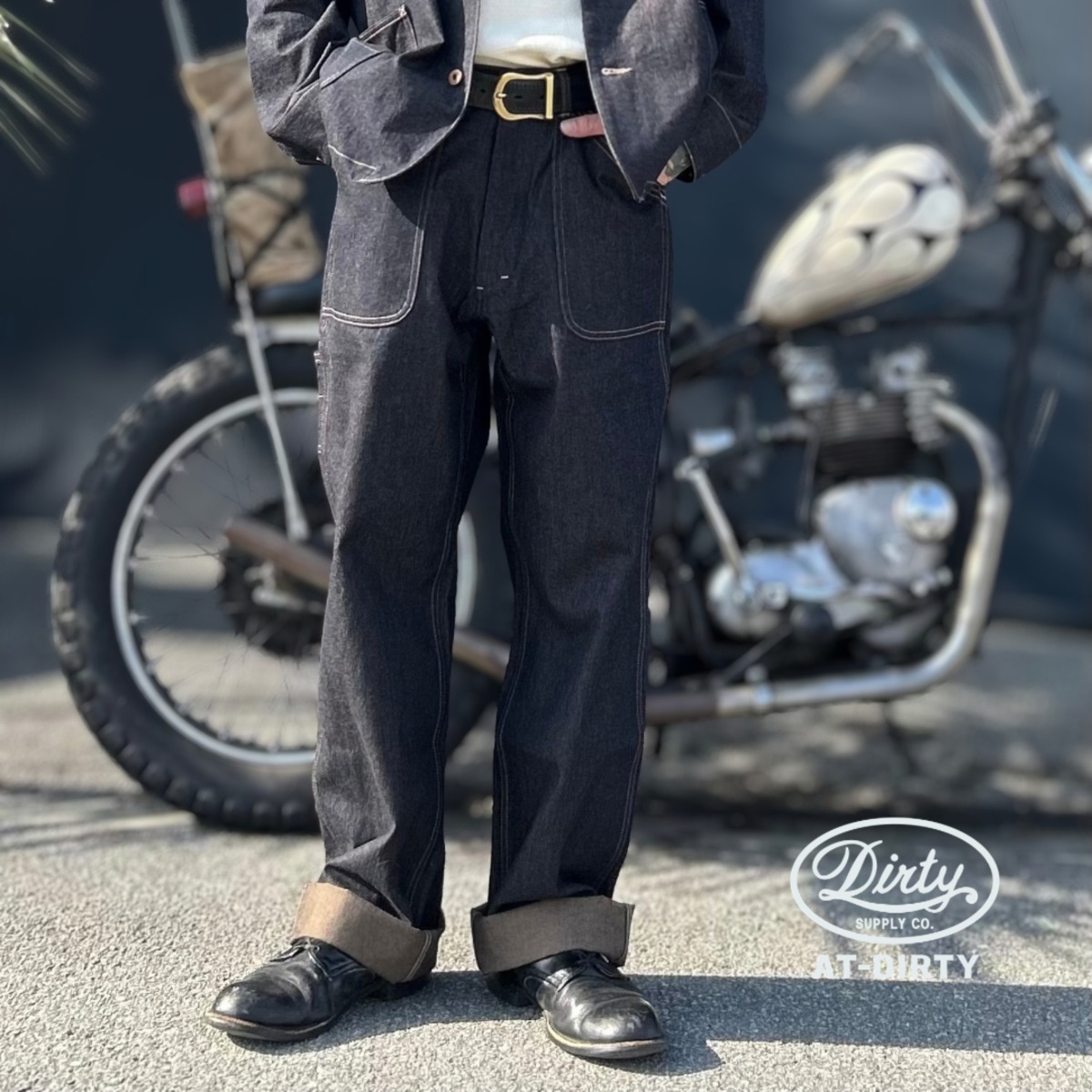 再入荷!! AT-DIRTY アットダーティ WORKERS PANTS (B.DENIM) デニム