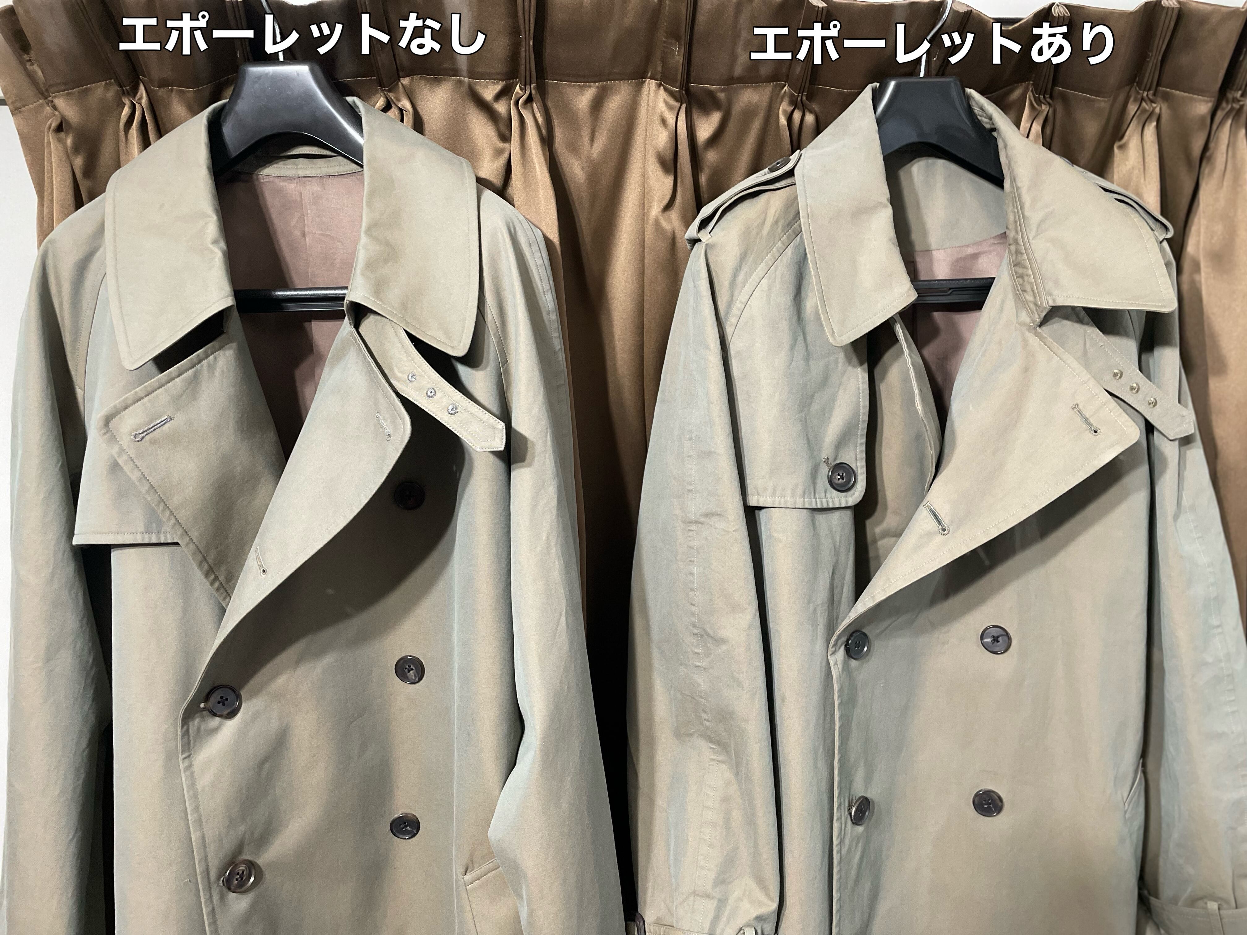 タカ 玉虫カーキグレー トレンチコート ロングコート マキシ丈 コート