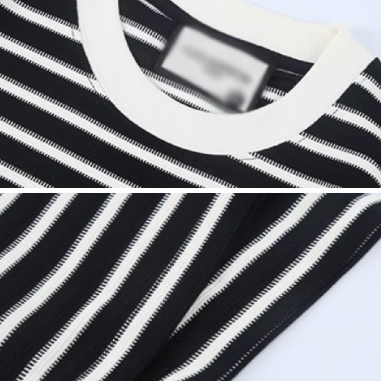 裾ロゴジャガードリッチボーダーTシャツ　0663