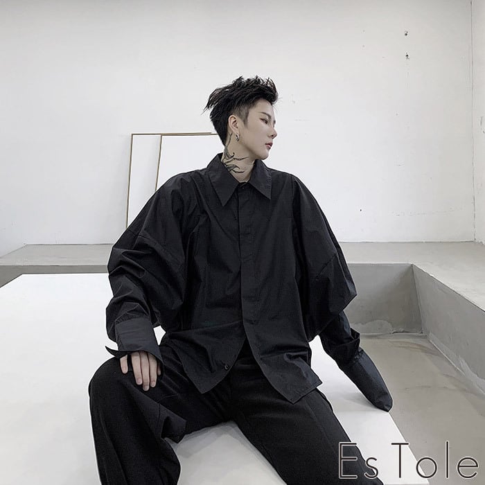 お支払い確認後20日以内発送】EsTole バルーンビッグスリーブシャツ