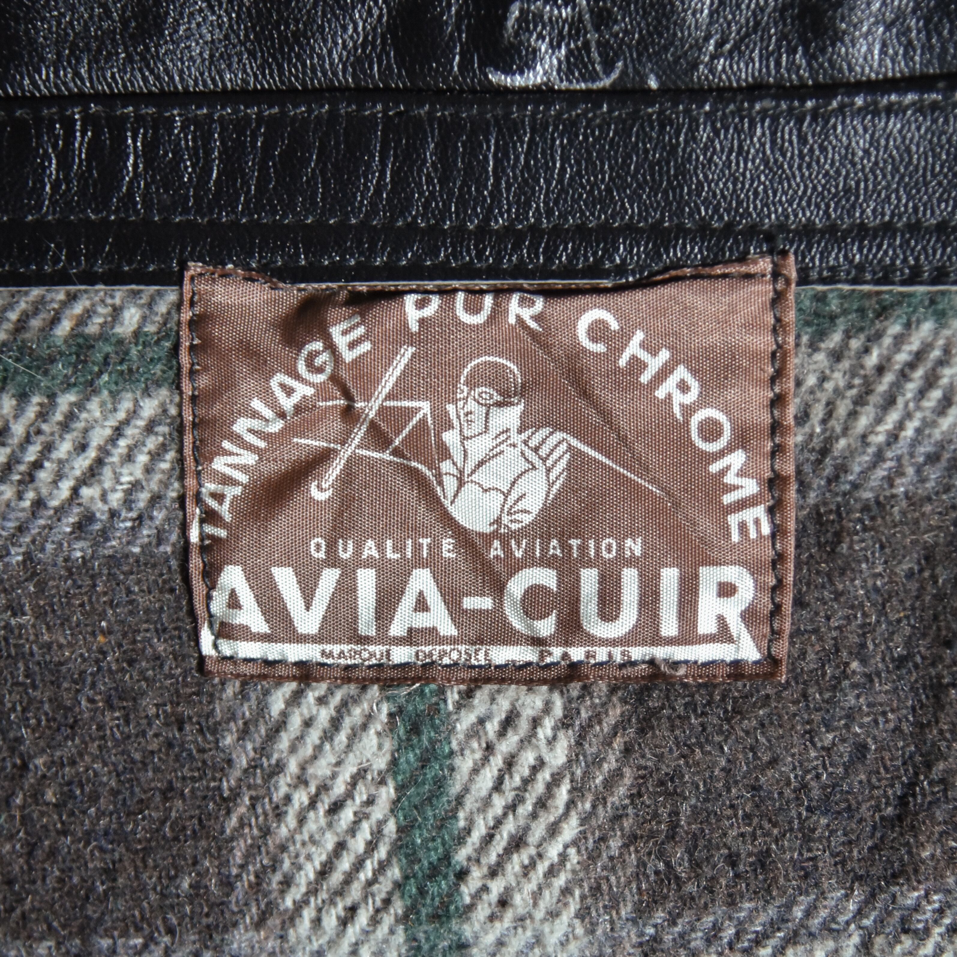 60-70s Le Corbusier Leather Double Breasted Wool Collar Jacket ル