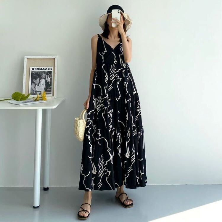 夏新作 キャミワンピース レディース キャミソールワンピース ロング Vネック キャミソール ワンピース ロングワンピース ワンピース ロング丈 マキシ丈 マキシワンピース キャミワンピ ワンピ ワンピース キャミ 春夏新作 夏 夏服 春夏 新作 ブラック 黒 P28 Kirari