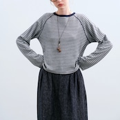 【2color】午後のリズムに溶けるボーダーTシャツ 《P0260》