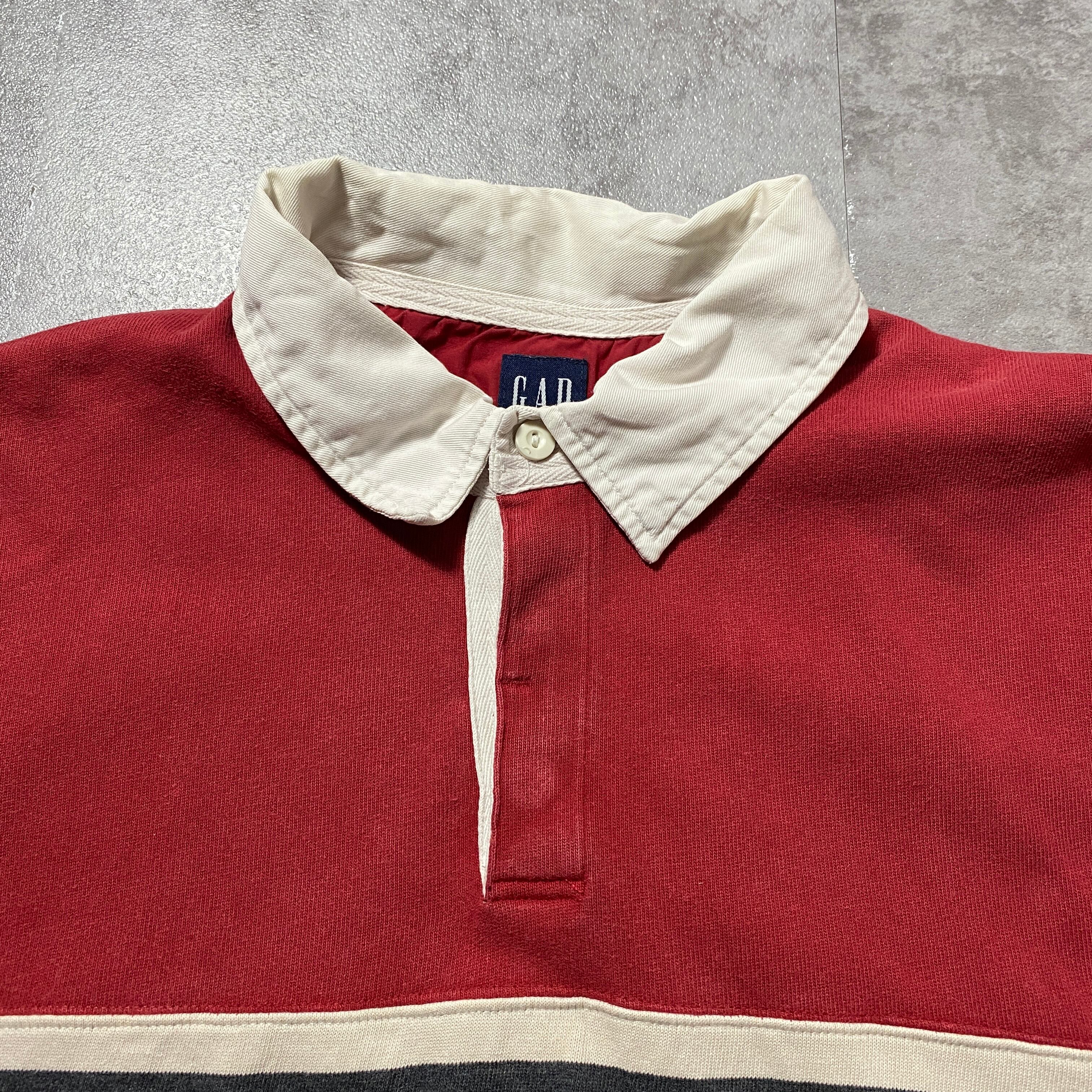 00's OLD GAP オールドギャップ ラインデザイン ワインレッド