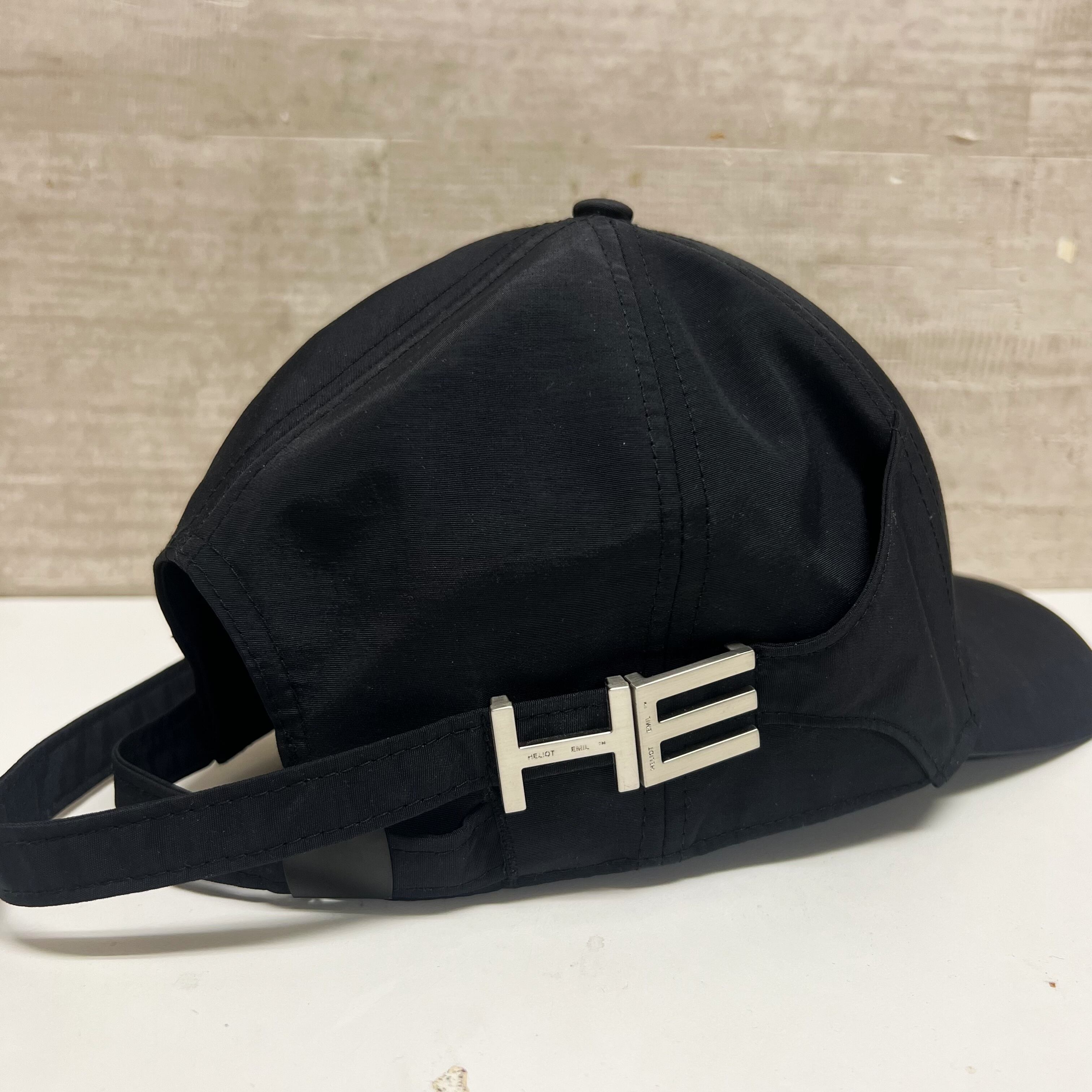 Heliot Emil ヘリオットエミル W.Layer Cap キャップ ロゴ ブラック 