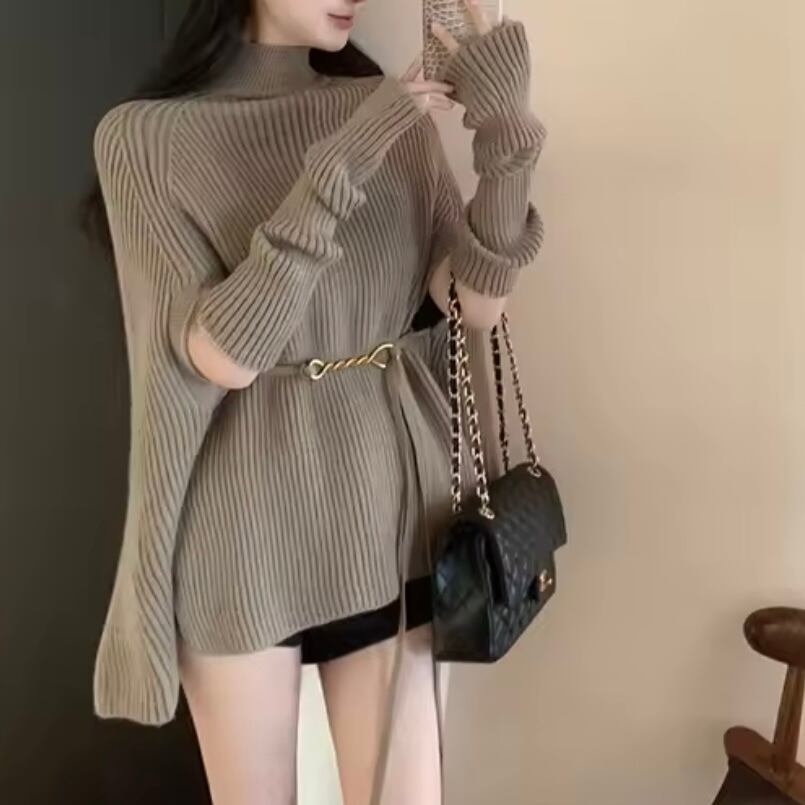 arm warmer rib knit poncho